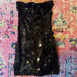 Edikted black sequin mini dress